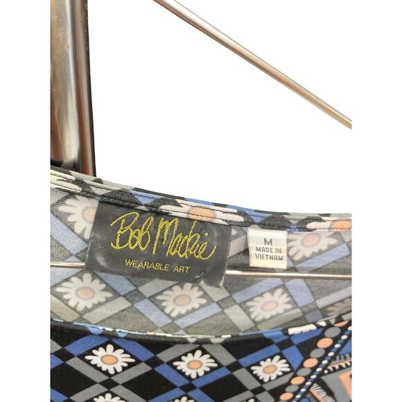 Bob Mackie Wearable Art Womens Flor Long Sleeve Blouse SKU 9083 - Picture 4 of 11